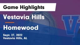 Vestavia Hills  vs Homewood  Game Highlights - Sept. 27, 2022
