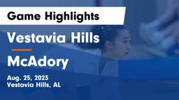 Vestavia Hills  vs McAdory  Game Highlights - Aug. 25, 2023