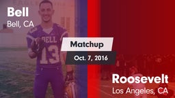 Matchup: Bell  vs. Roosevelt  2016