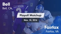 Matchup: Bell  vs. Fairfax  2016