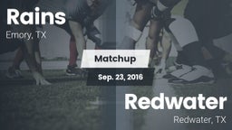 Matchup: Rains  vs. Redwater  2016