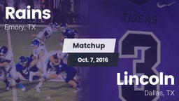 Matchup: Rains  vs. Lincoln  2016