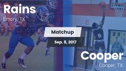 Matchup: Rains  vs. Cooper  2017