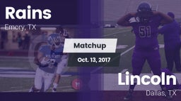 Matchup: Rains  vs. Lincoln  2017