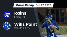 Recap: Rains  vs. Wills Point  2017