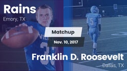 Matchup: Rains  vs. Franklin D. Roosevelt  2017