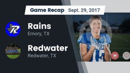 Recap: Rains  vs. Redwater  2017