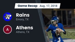 Recap: Rains  vs. Athens  2018