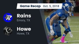 Recap: Rains  vs. Howe  2018