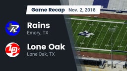 Recap: Rains  vs. Lone Oak  2018