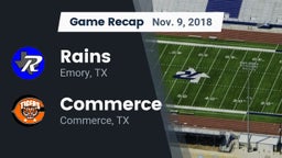 Recap: Rains  vs. Commerce  2018