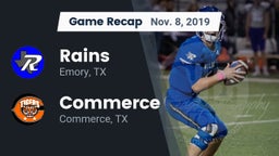 Recap: Rains  vs. Commerce  2019