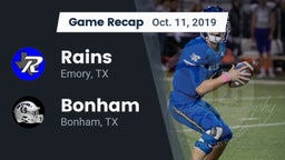 Recap: Rains  vs. Bonham  2019