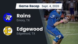 Recap: Rains  vs. Edgewood  2020