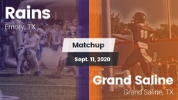 Matchup: Rains  vs. Grand Saline  2020