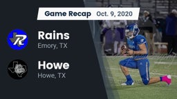 Recap: Rains  vs. Howe  2020