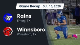 Recap: Rains  vs. Winnsboro  2020