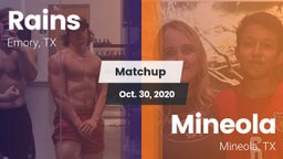 Matchup: Rains  vs. Mineola  2020