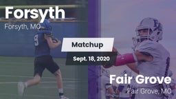 Matchup: Forsyth  vs. Fair Grove  2020