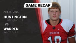 Recap: Huntington  vs. Warren  2016