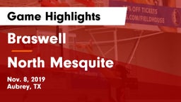 Braswell  vs North Mesquite  Game Highlights - Nov. 8, 2019
