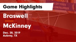 Braswell  vs McKinney Game Highlights - Dec. 28, 2019