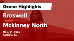 Braswell  vs Mckinney North Game Highlights - Nov. 11, 2023