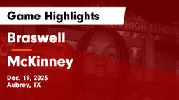 Braswell  vs McKinney Game Highlights - Dec. 19, 2023