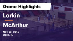 Larkin  vs McArthur Game Highlights - Nov 22, 2016