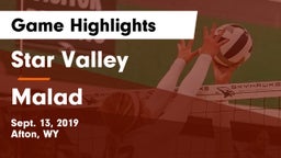Star Valley  vs Malad Game Highlights - Sept. 13, 2019