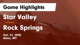 Star Valley  vs Rock Springs  Game Highlights - Oct. 31, 2020
