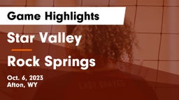 Star Valley  vs Rock Springs  Game Highlights - Oct. 6, 2023
