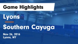 Lyons  vs Southern Cayuga Game Highlights - Nov 26, 2016