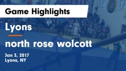 Lyons  vs north rose wolcott Game Highlights - Jan 3, 2017