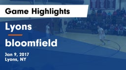 Lyons  vs bloomfield Game Highlights - Jan 9, 2017