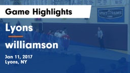 Lyons  vs williamson Game Highlights - Jan 11, 2017