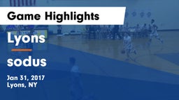 Lyons  vs sodus Game Highlights - Jan 31, 2017