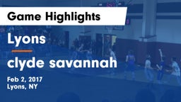 Lyons  vs clyde savannah Game Highlights - Feb 2, 2017