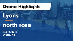 Lyons  vs north rose Game Highlights - Feb 8, 2017