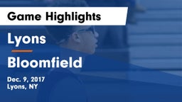 Lyons  vs Bloomfield Game Highlights - Dec. 9, 2017