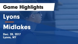 Lyons  vs Midlakes  Game Highlights - Dec. 28, 2017