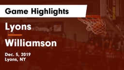 Lyons  vs Williamson Game Highlights - Dec. 5, 2019