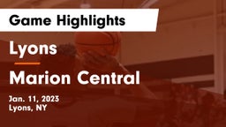 Lyons  vs Marion Central Game Highlights - Jan. 11, 2023