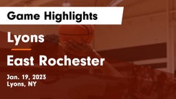 Lyons  vs East Rochester Game Highlights - Jan. 19, 2023
