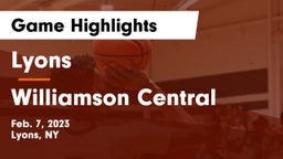 Lyons  vs Williamson Central  Game Highlights - Feb. 7, 2023