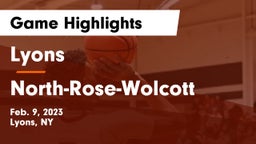 Lyons  vs North-Rose-Wolcott Game Highlights - Feb. 9, 2023