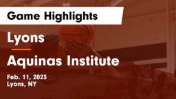 Lyons  vs Aquinas Institute  Game Highlights - Feb. 11, 2023
