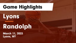 Lyons  vs Randolph  Game Highlights - March 11, 2023