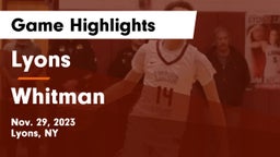 Lyons  vs Whitman  Game Highlights - Nov. 29, 2023
