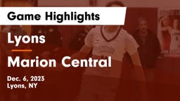 Lyons  vs Marion Central Game Highlights - Dec. 6, 2023